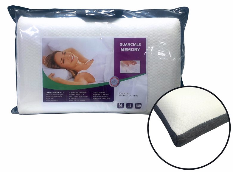 OEM Μαξιλάρι Ύπνου 41x72x12εκ. Ανατομικό 100% Memory Foam Design 2 (Σετ 4 Τεμάχια) - OEM - 5201847046267-1